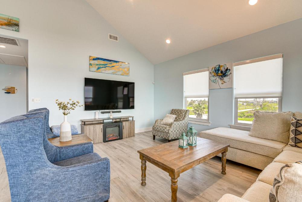 Port Bolivar Beach House with Oceanfront Views!